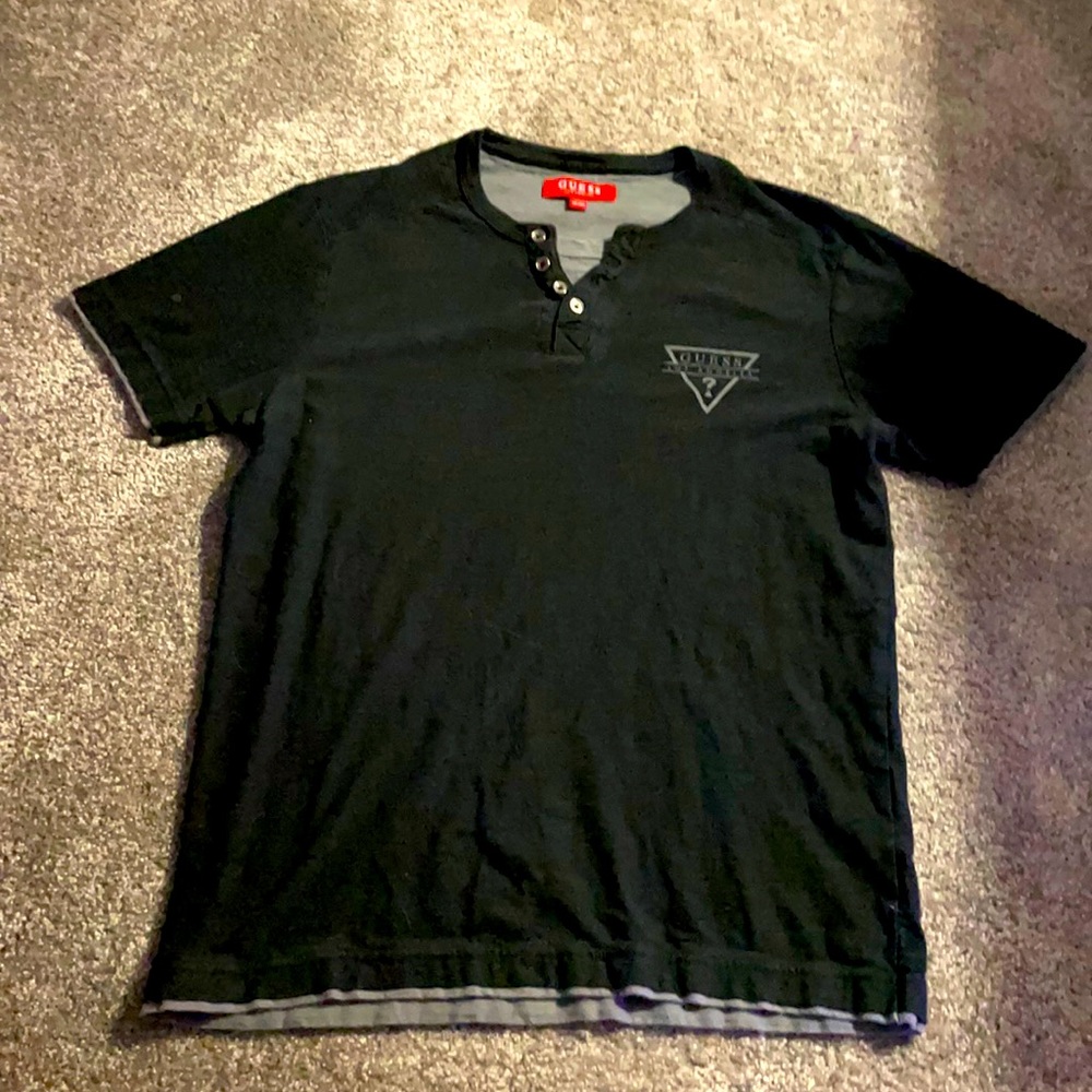 Guess Short Sleeve Quarter Button